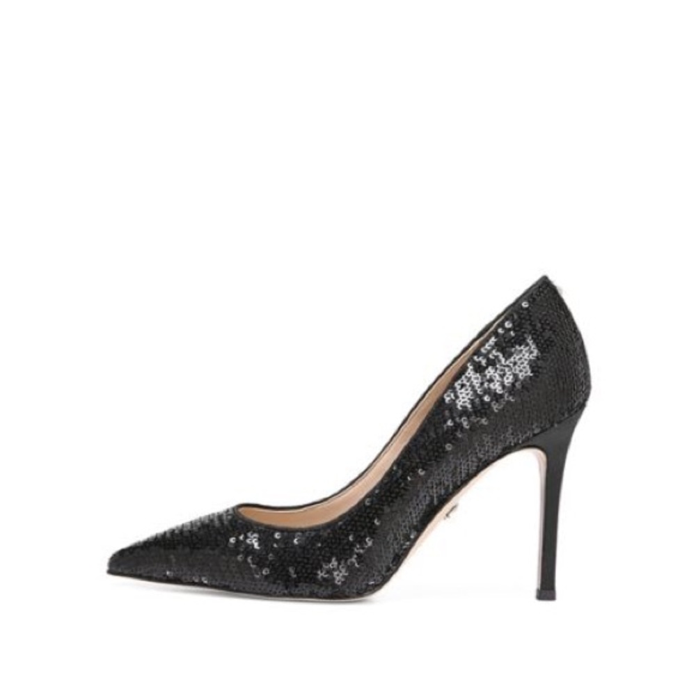 Sam Edelman Hazel Sequin Black Heels NEW✨ - Picture 6 of 8